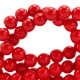 Opaque glass beads 8mm Fiery red